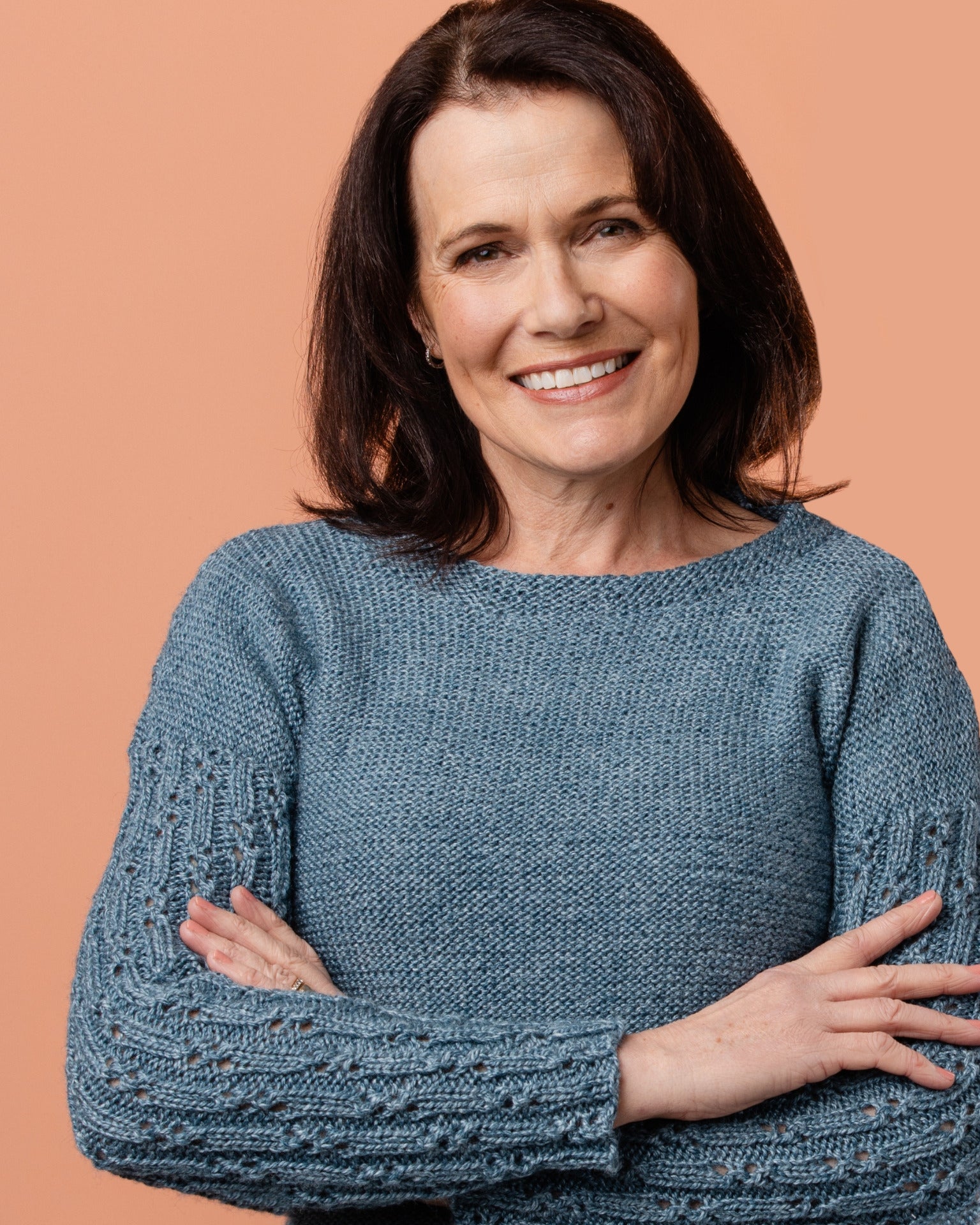 The Lucia Lace Sleeve Jumper - Adults Knitting Pattern | PT 8719