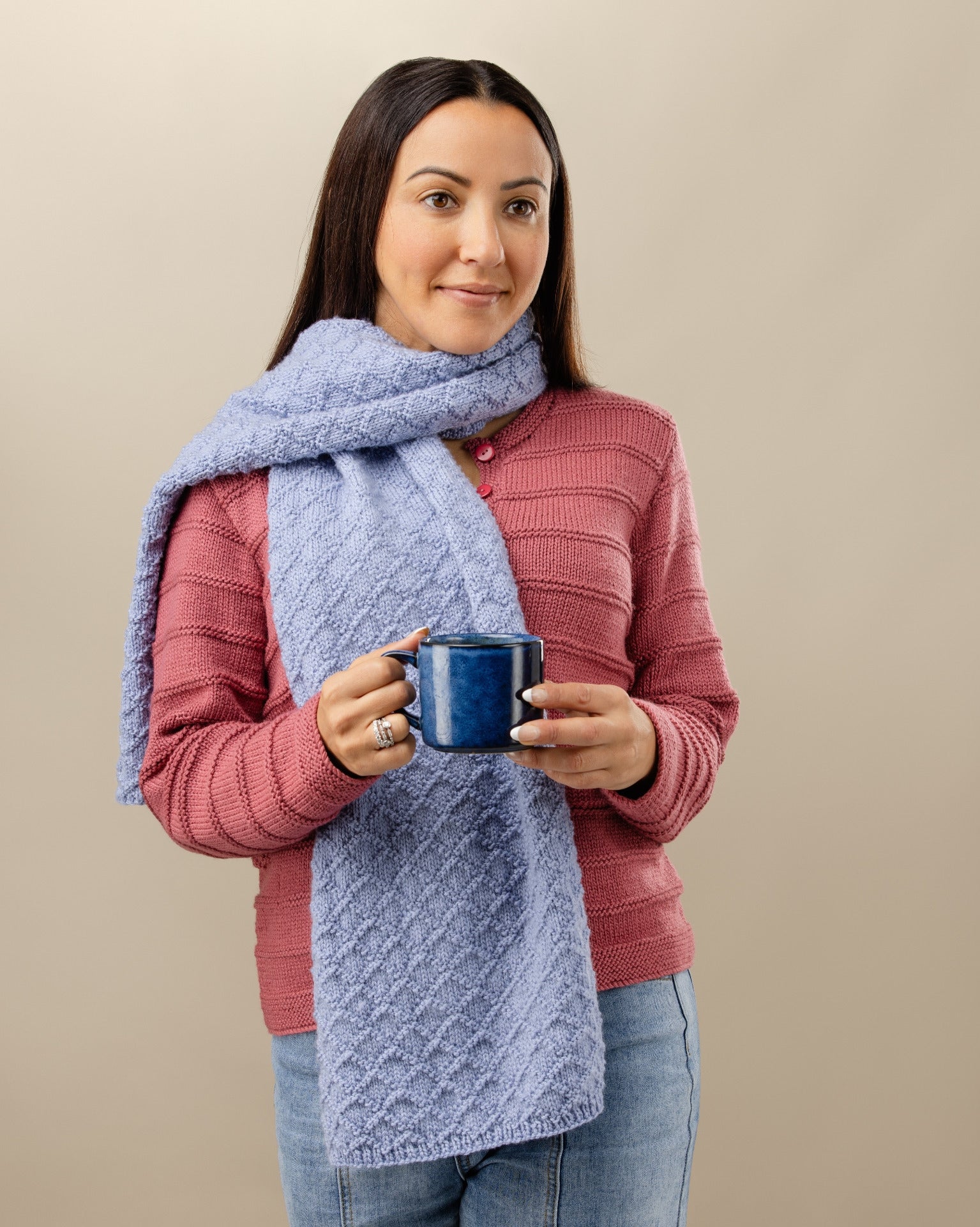 The Lucy Diamond Scarf - Adults Knitting Pattern | PT 8710