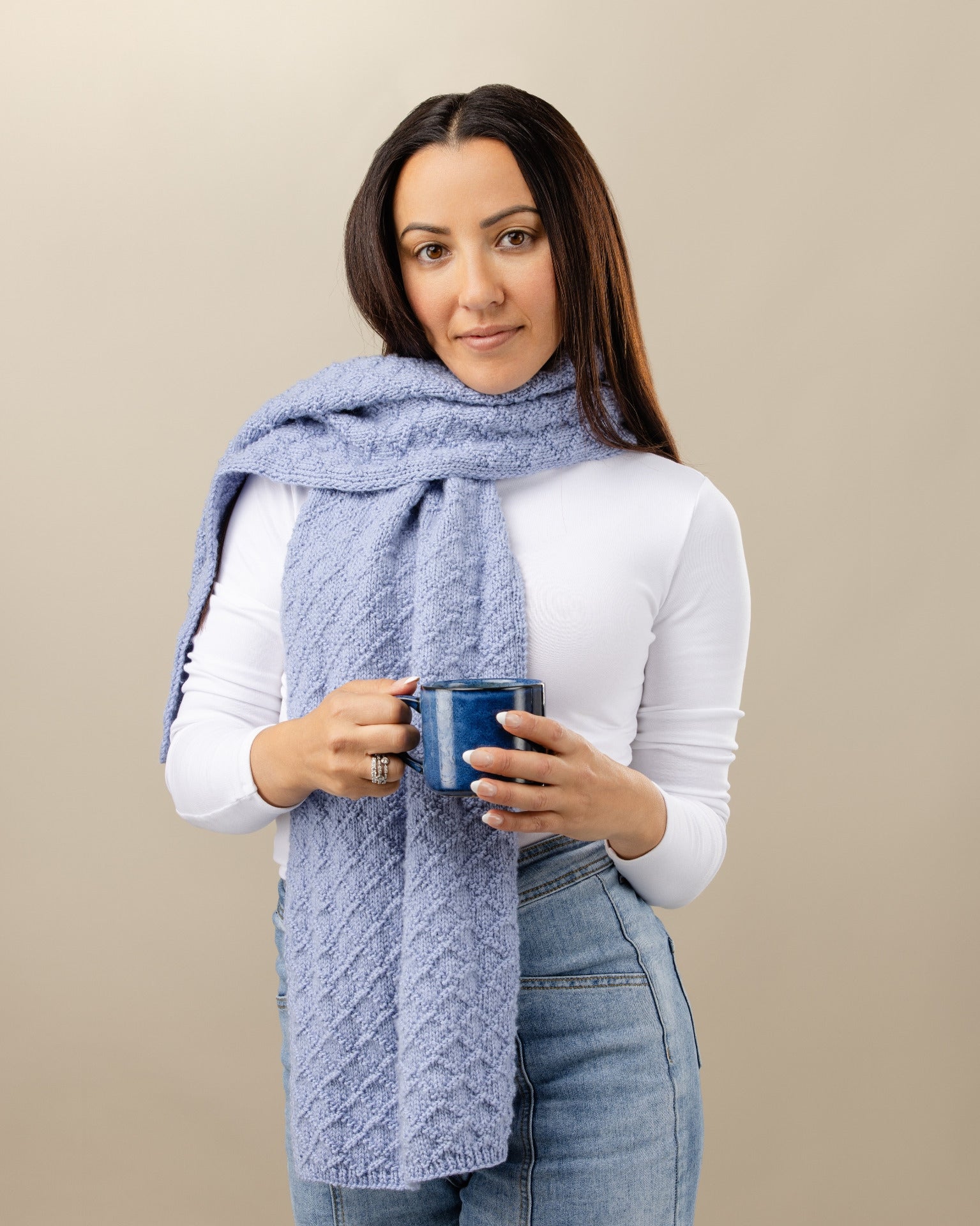 The Lucy Diamond Scarf - Adults Knitting Pattern | PT 8710