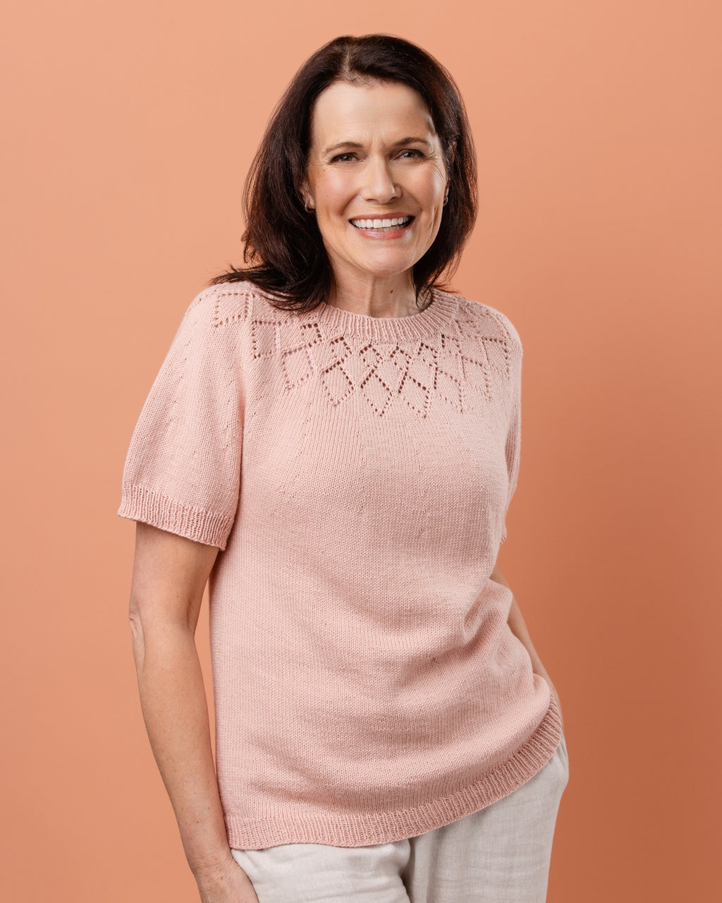 The Demi Diamond Top - Women's Knitting Pattern | PT 8721