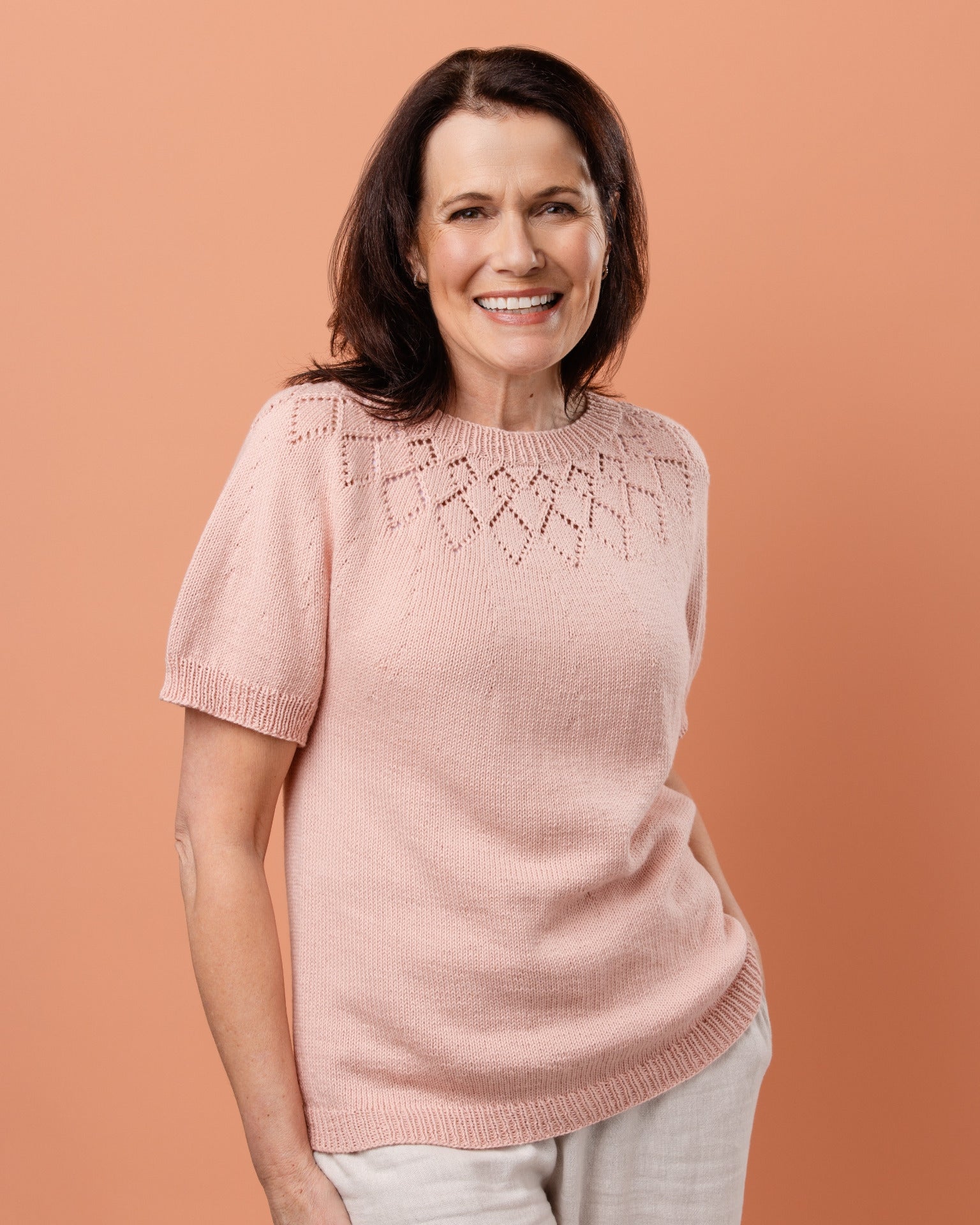 The Demi Diamond Top - Women's Knitting Pattern | PT 8721