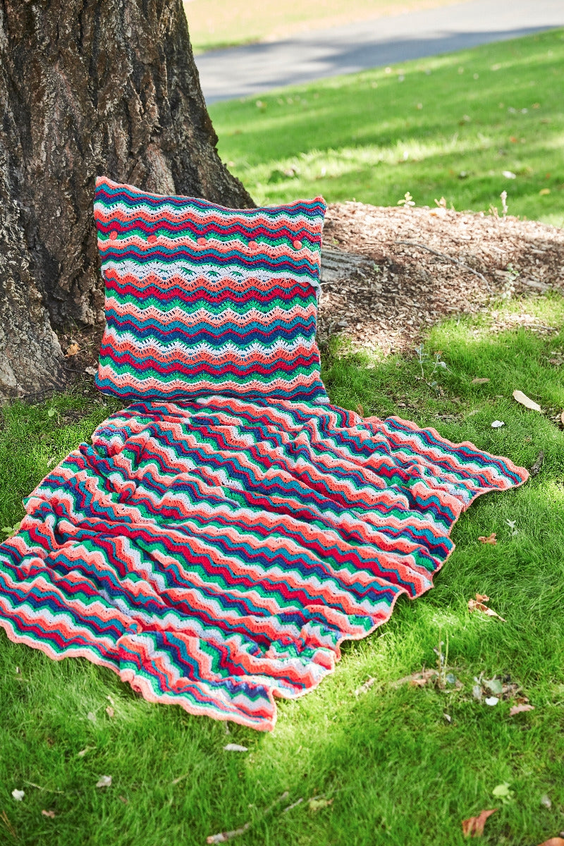 PT 8569 - Blanket and Cushion - Crochet Pattern