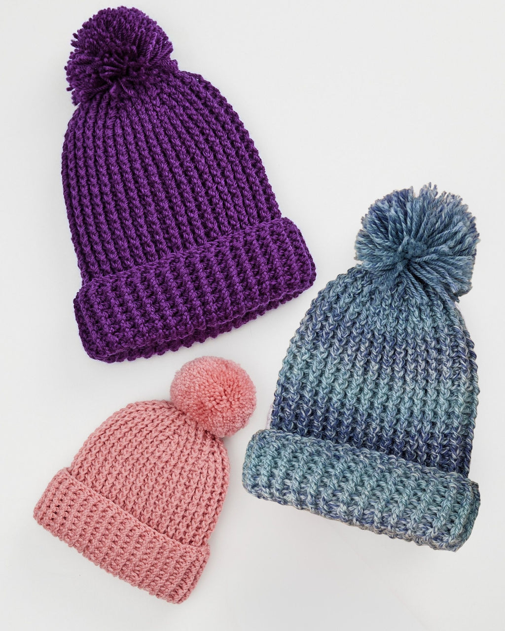 PT 8600 - Family Beanies in 4, 8 and 10 Ply - Crochet Pattern