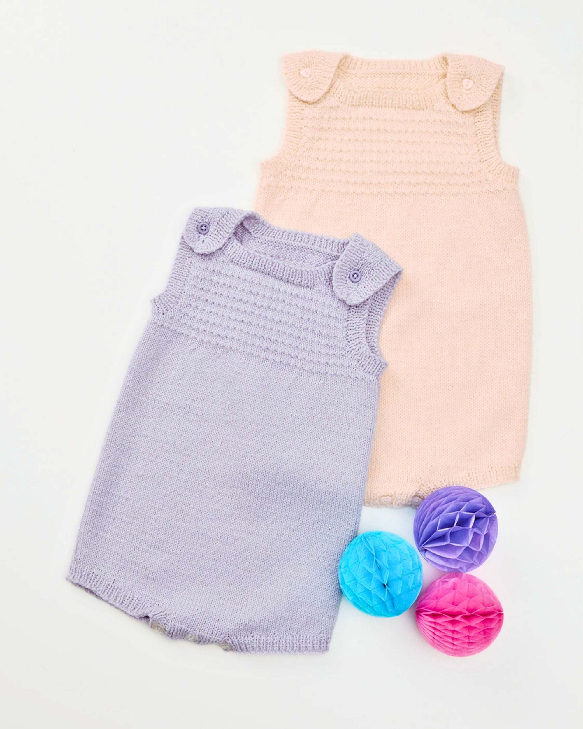 PT 8602 Cute Baby Rompers - Knitting Pattern