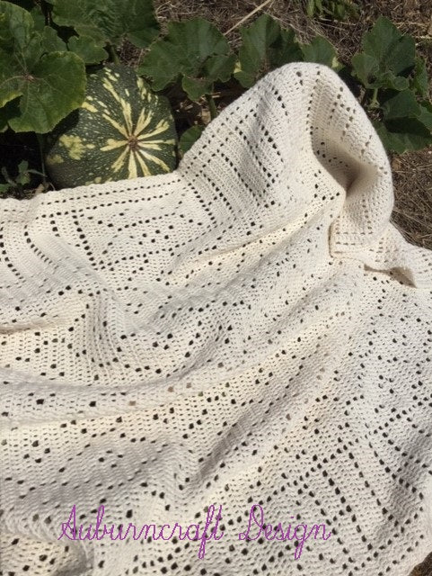 Mosaic Filet Lap Blanket PDF