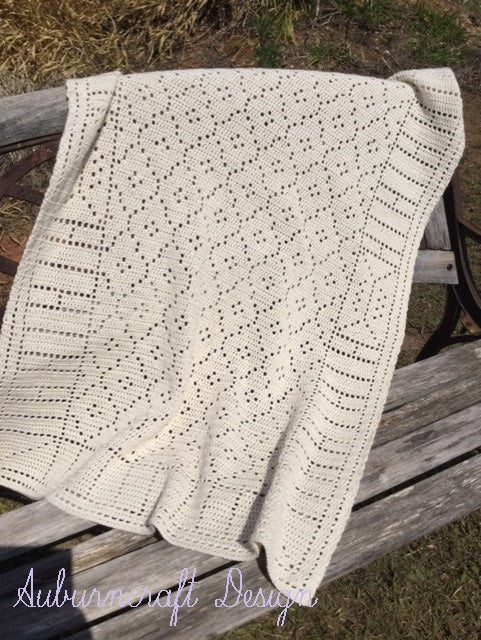 Mosaic Filet Lap Blanket PDF