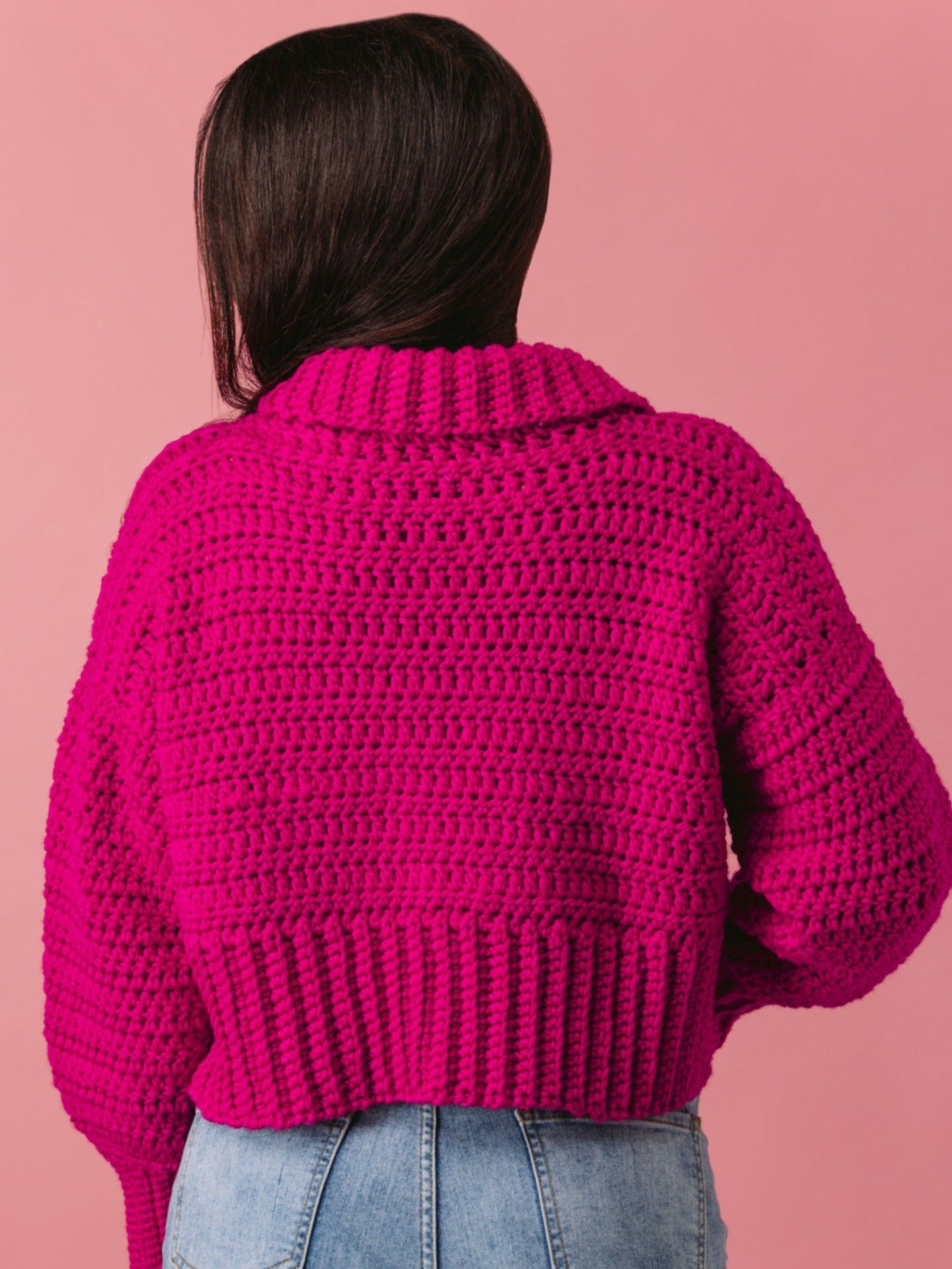 The Eva Crochet Cardigan - Chunky Yarn - Adult Crochet Pattern | PT 8695