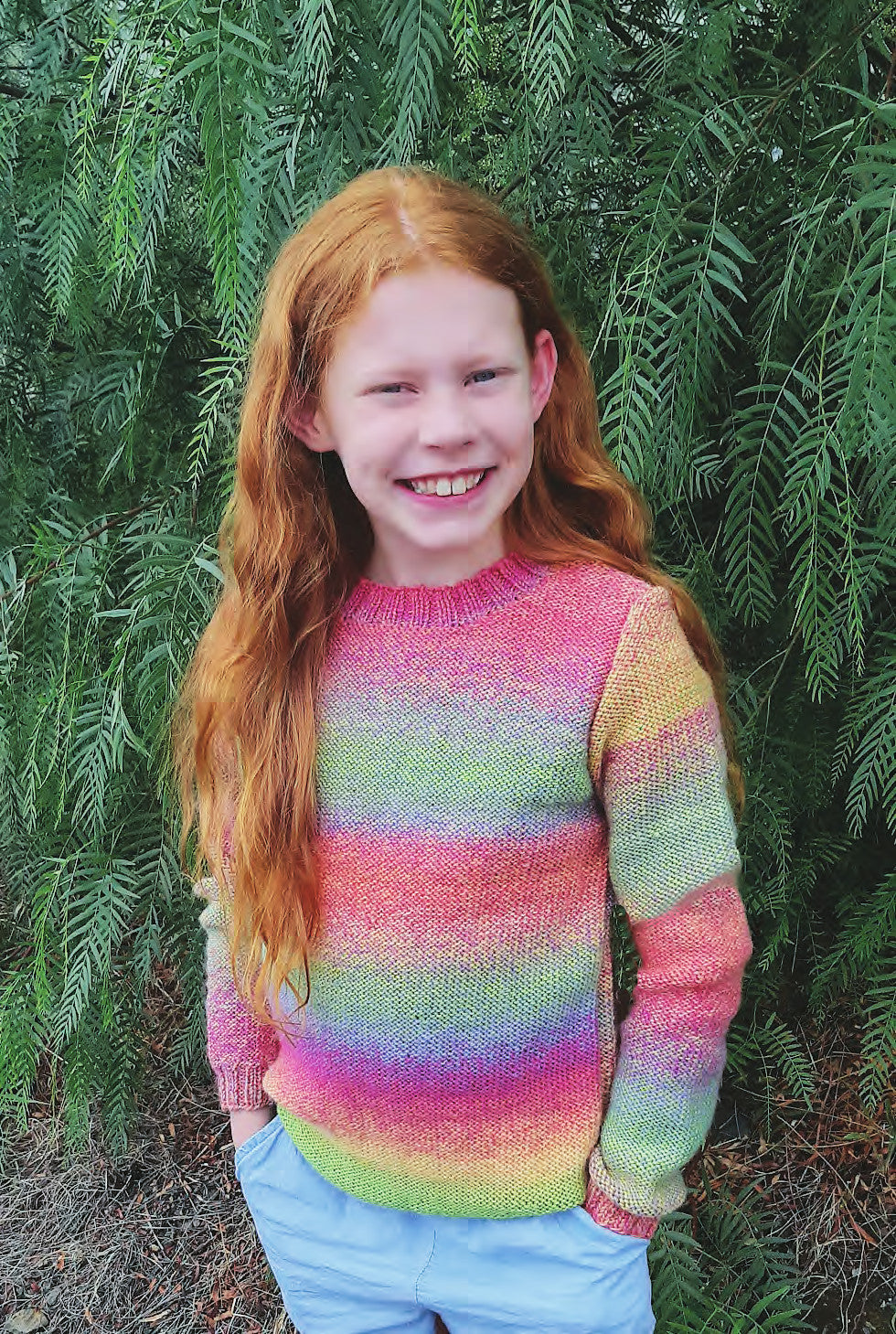 Knit Jumper in 8 ply - Kids Free Knitting Pattern