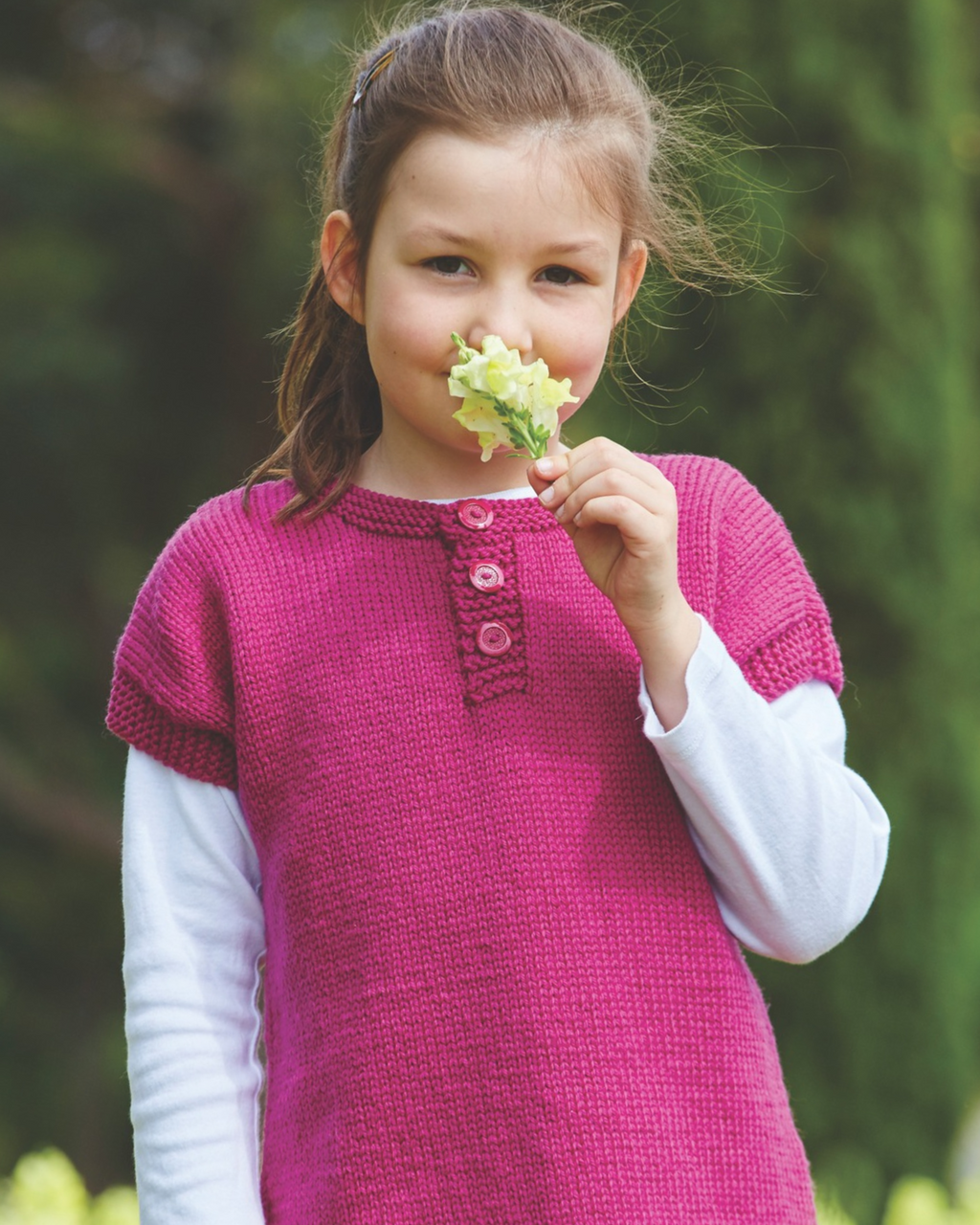 PT 8401 - Girls Dress in 10 Ply - Knitting Pattern