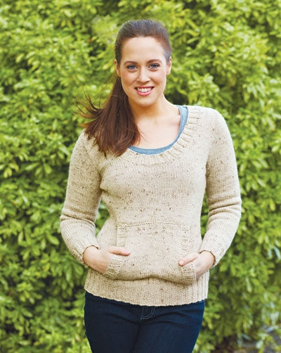PT 8344 - Jumper with Kangaroo Pocket - Knitting Pattern
