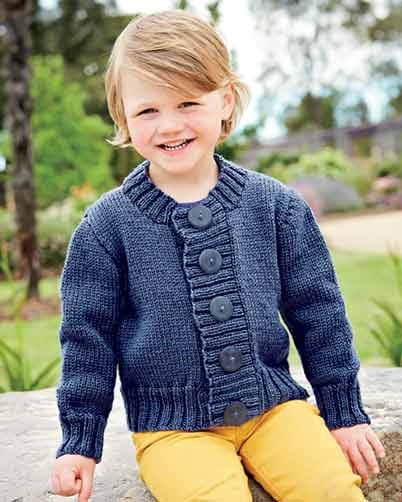 PT 8354 - Basic Kid's Cardigan - Knitting Pattern