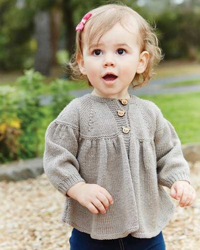 PT 8358 - Yoked Baby Cardigan - Knitting Pattern