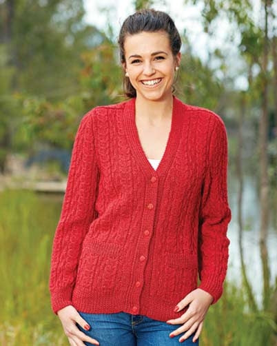 PT 8363 - Ladies Cabled Cardigan - Knitting Pattern