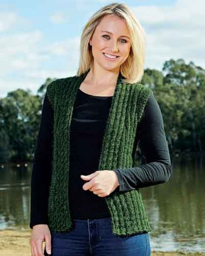 PT 8374 - Cabled Vest - Knitting Pattern