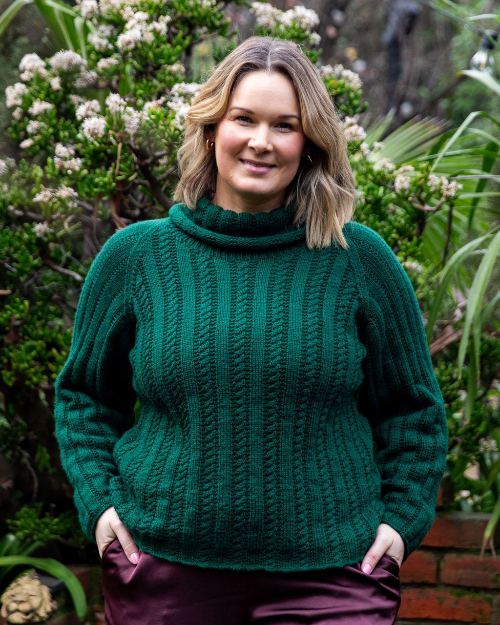 PT 8376 - Cable Jumper with Roll Neck - Knitting Pattern