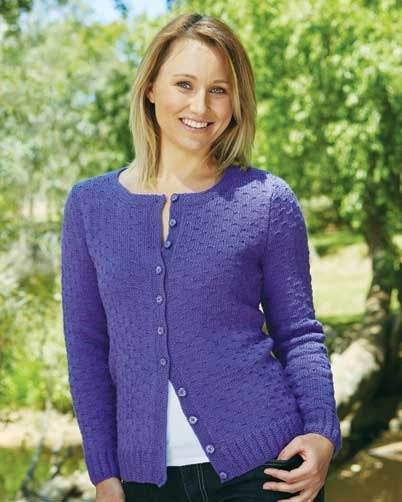 PT 8398 - Garter Spot Cardigan - Knitting Pattern