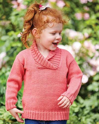 PT 8427 - Shawl Neck Jumper - Knitting Pattern
