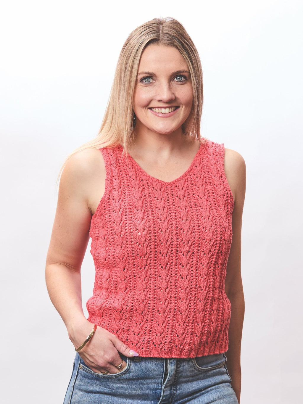The Stella Lace Tank Top - Adults Knitting Pattern | PT 8670