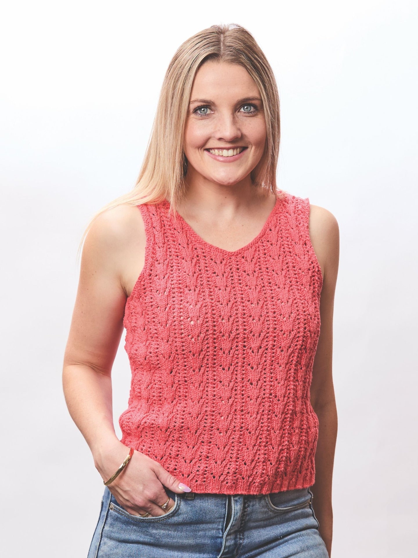 The Stella Lace Tank Top - Adults Knitting Pattern | PT 8670