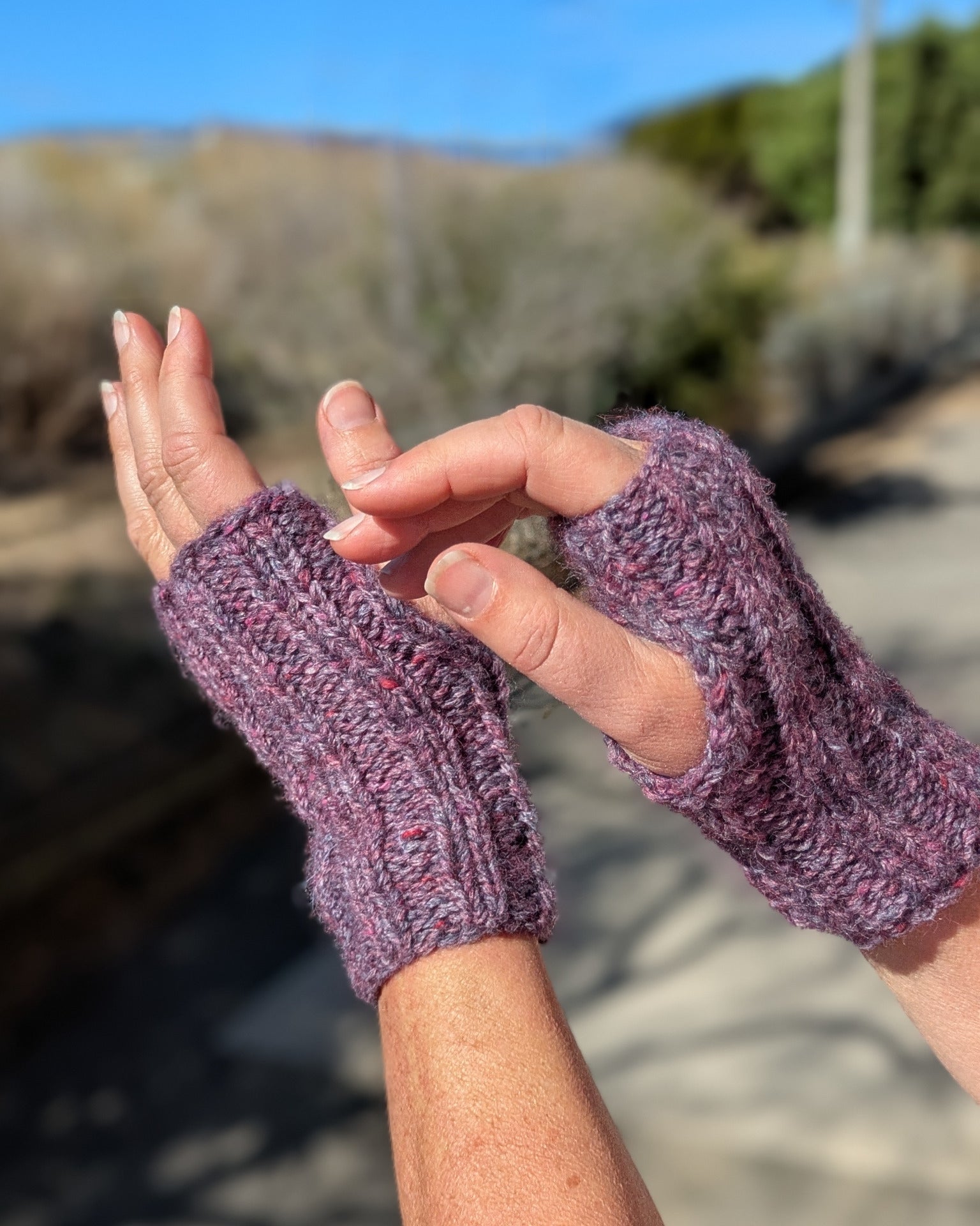 Chunky Hand Warmers - Free Knit or Crochet Pattern