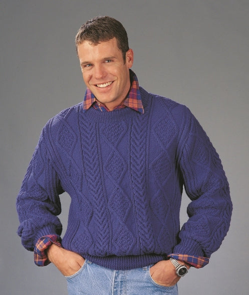 PT 8083 - Men's Vertical Aran Jumper PDF