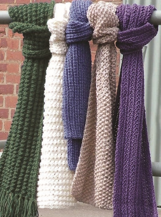 PT 8175 - Knitted Scarf Collection - Knitting Pattern