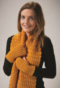 PT 8516 - Criss Cross Scarf/Wrap & Mitts - Crochet Pattern