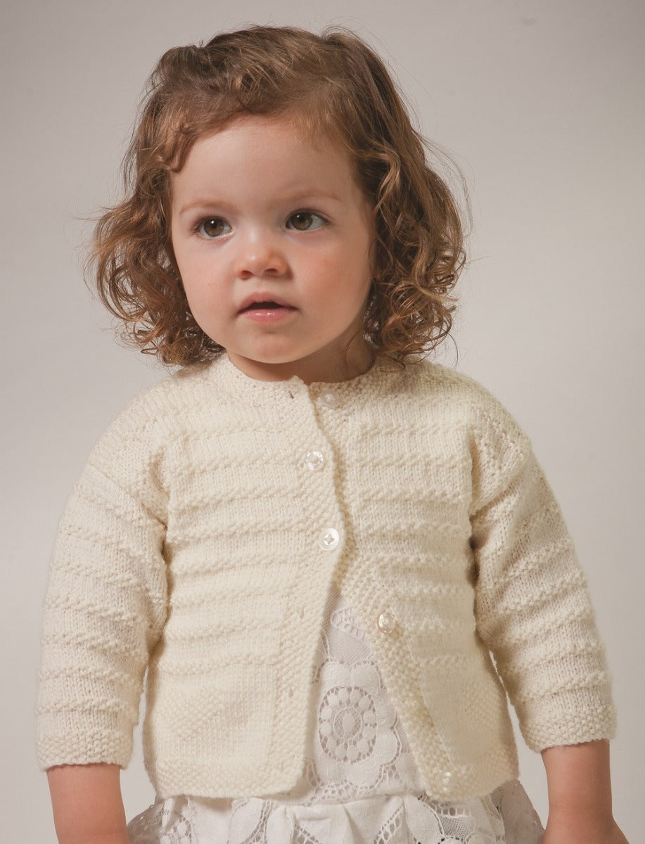 PT 8519 - Round or V-Neck Cardigan - Knitting Pattern