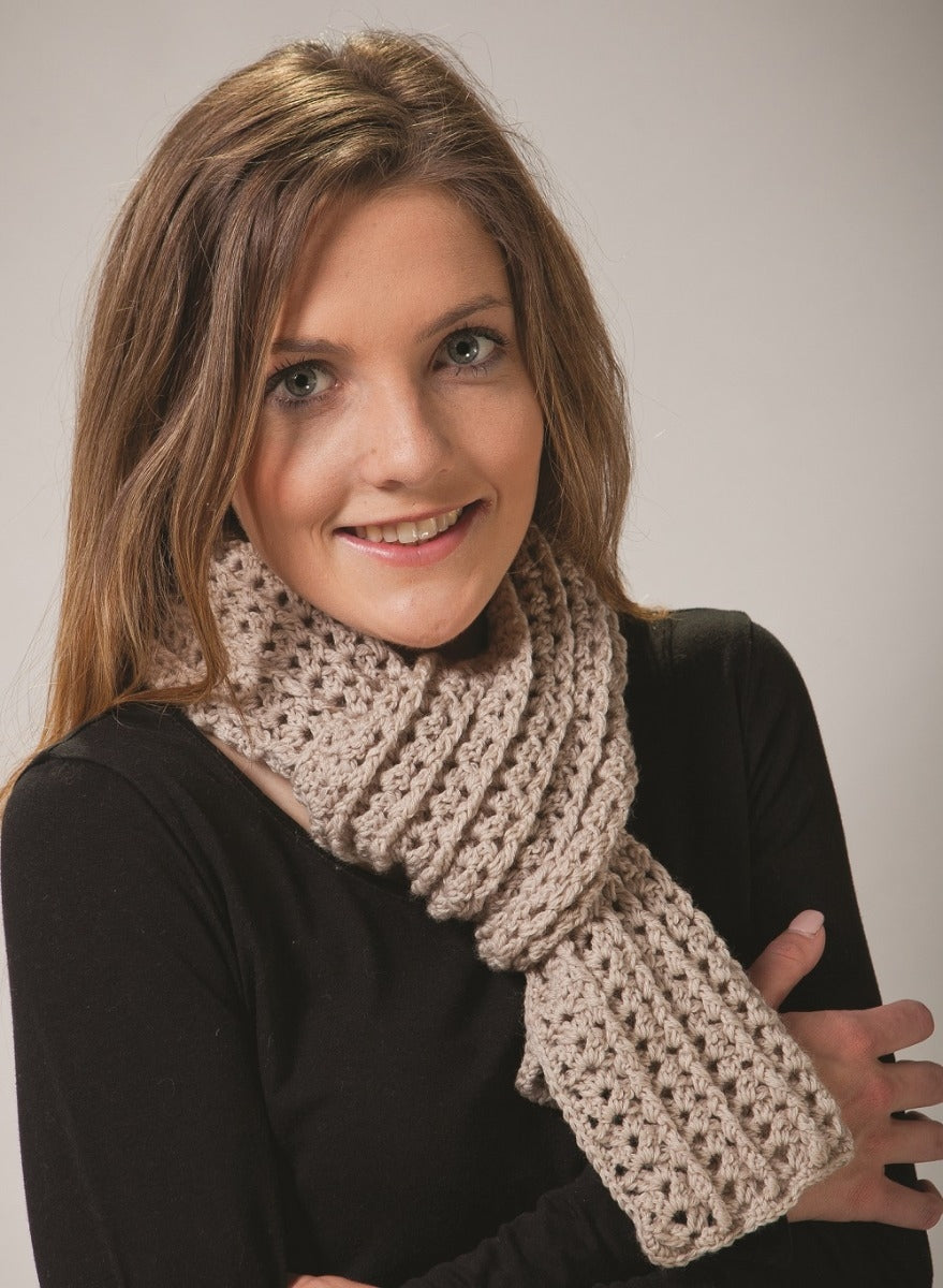 PT 8528 - Fan & Lattice Scarves - Crochet Pattern
