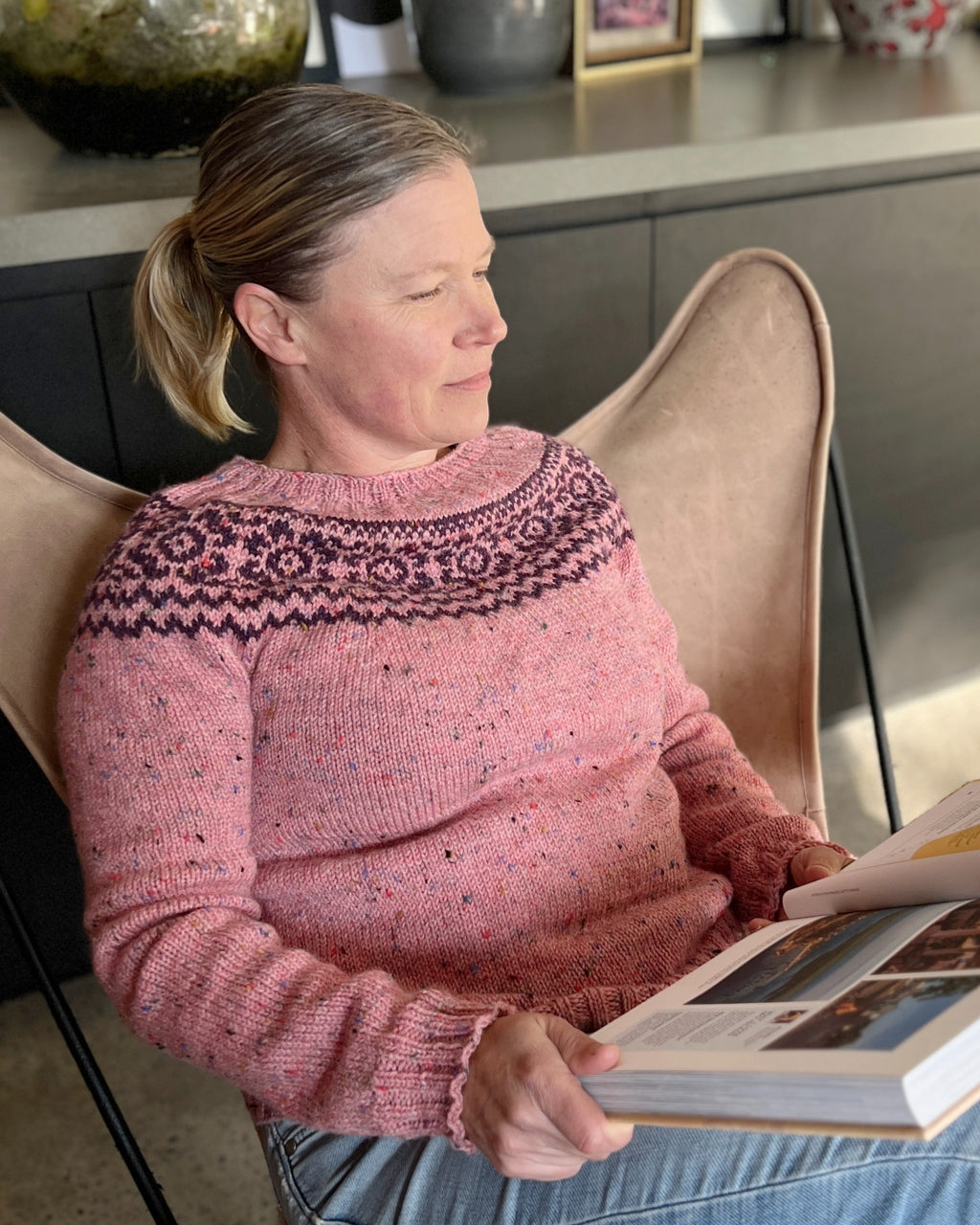 The Ria Colourwork Yoke Jumper - Women's Knitting Pattern | PT 8708