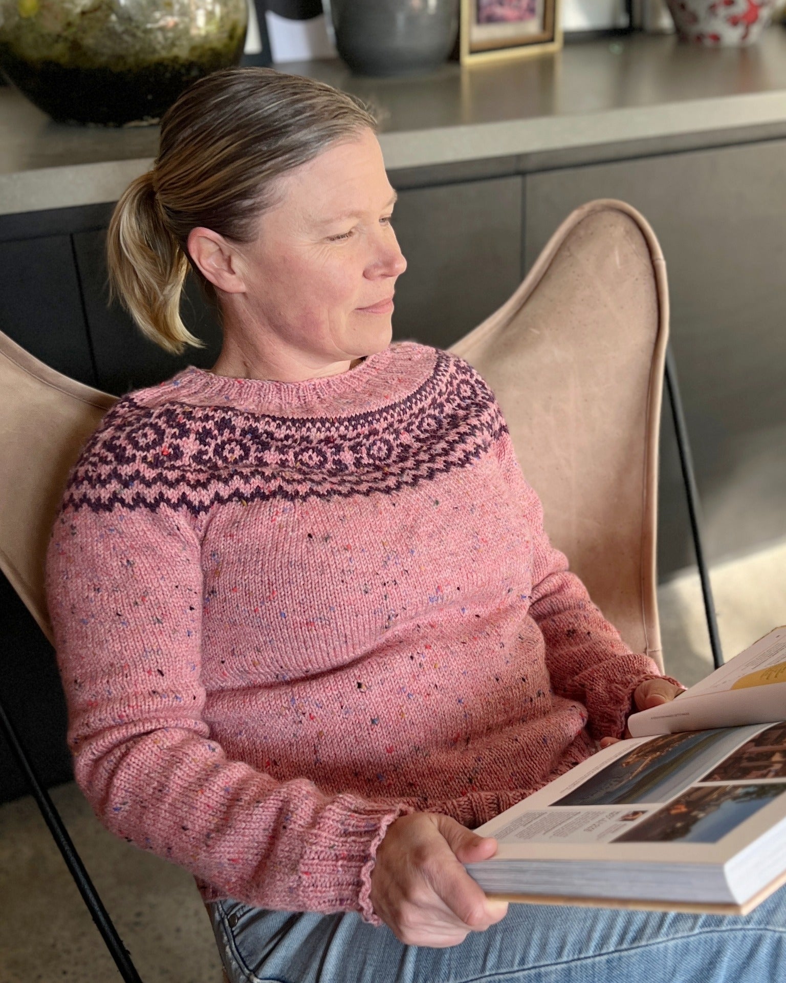 The Ria Colourwork Yoke Jumper - Women's Knitting Pattern | PT 8708