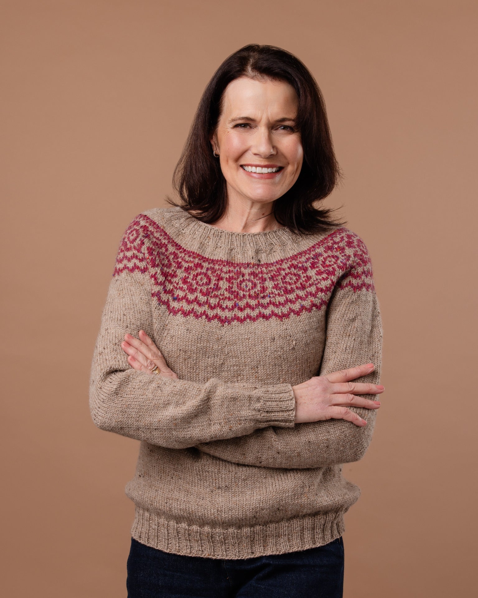 The Ria Colourwork Yoke Jumper - Women's Knitting Pattern | PT 8708