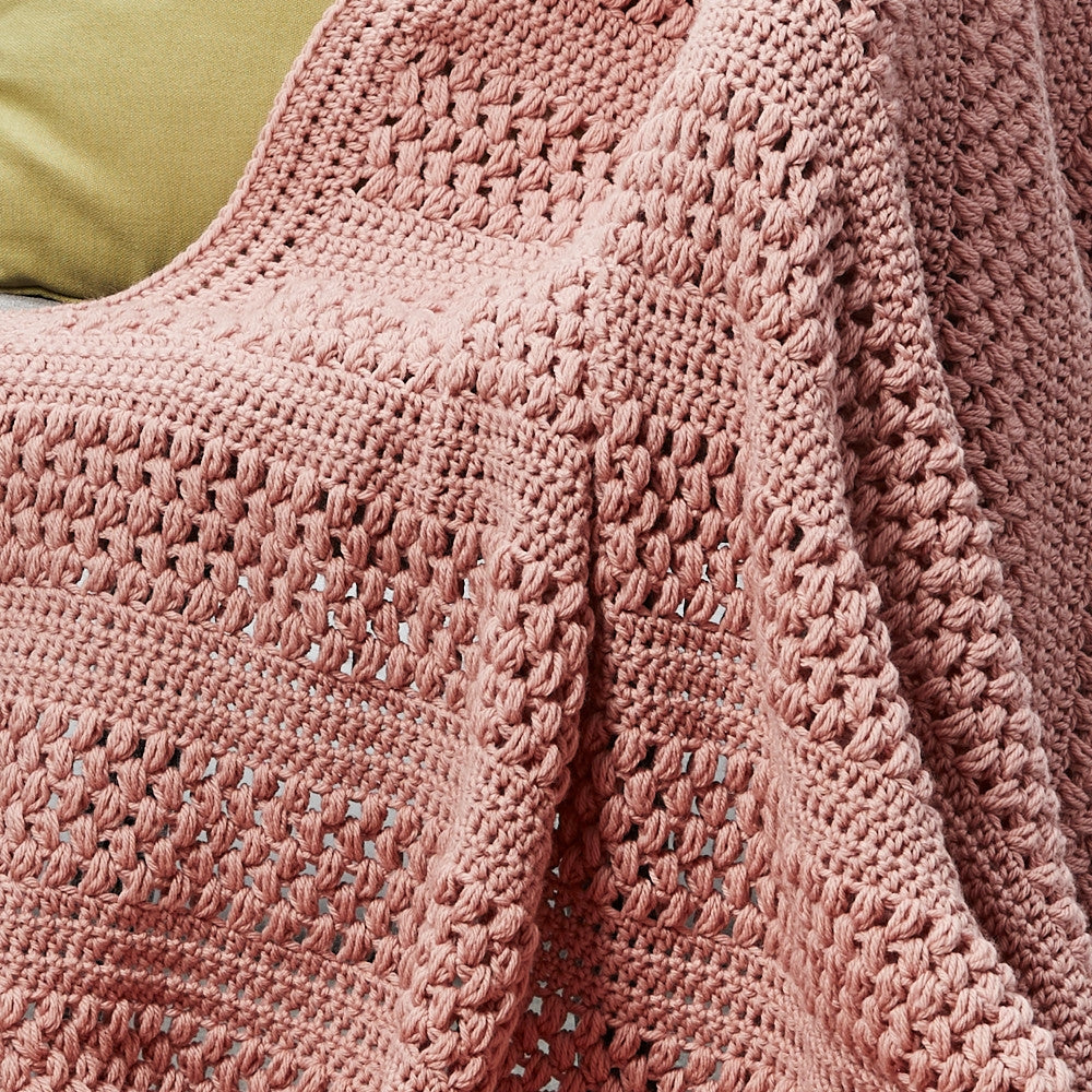 PT 8656 Puff Stitch Throw - Crochet Pattern