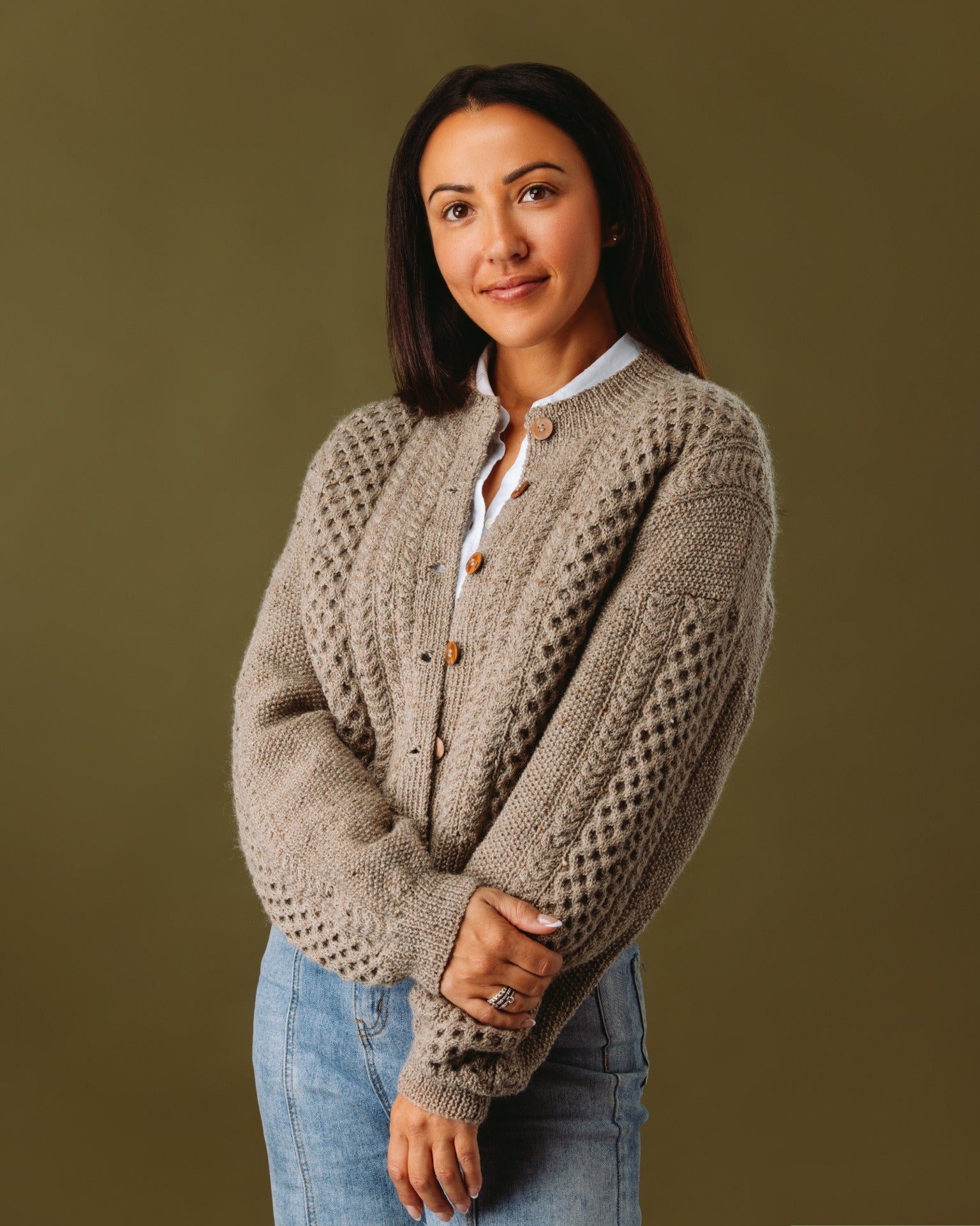 The Rose Cabled Cardigan - Women's Knitting Pattern | PT 8709