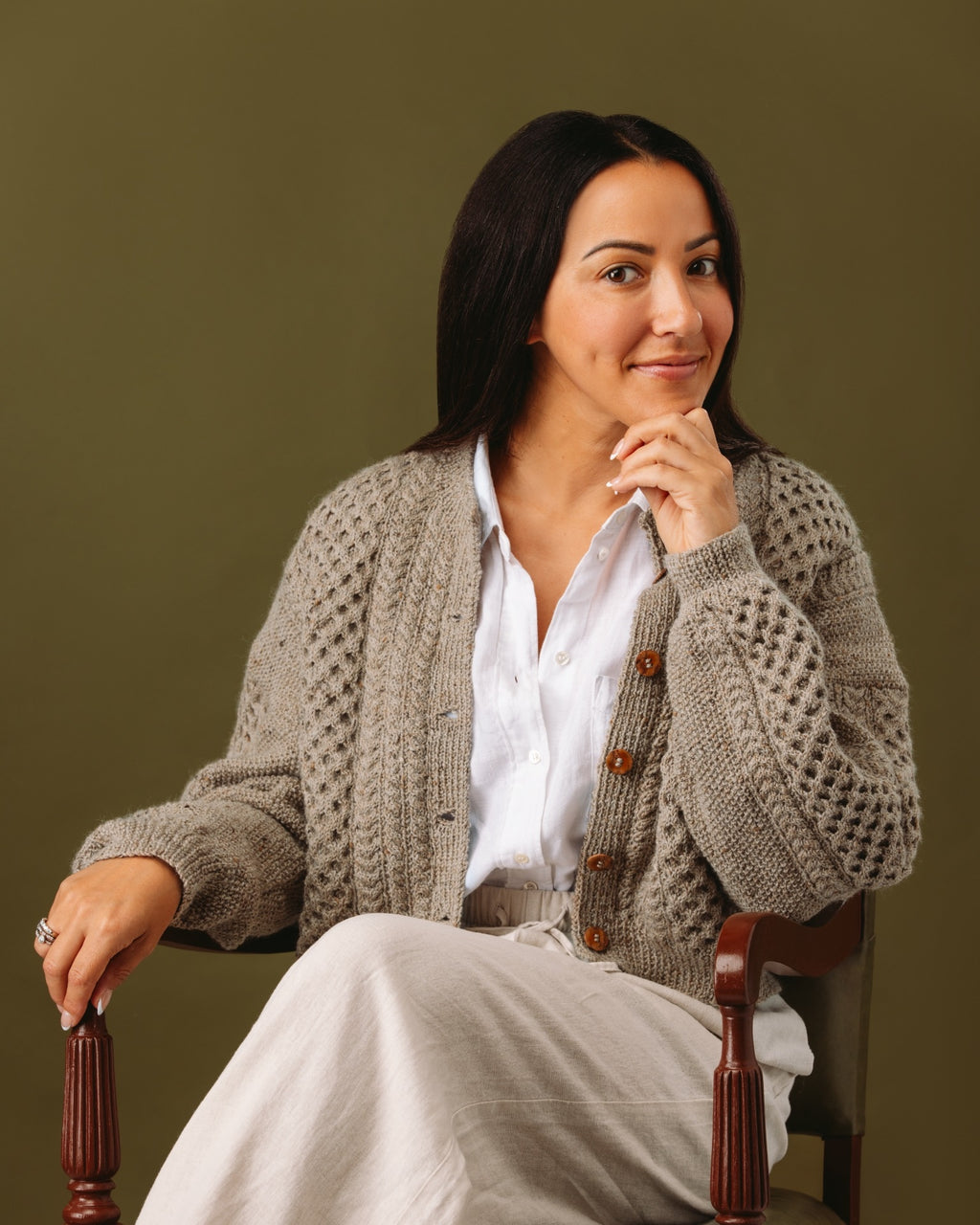 The Rose Cabled Cardigan - Womens Knitting Pattern | PT 8709