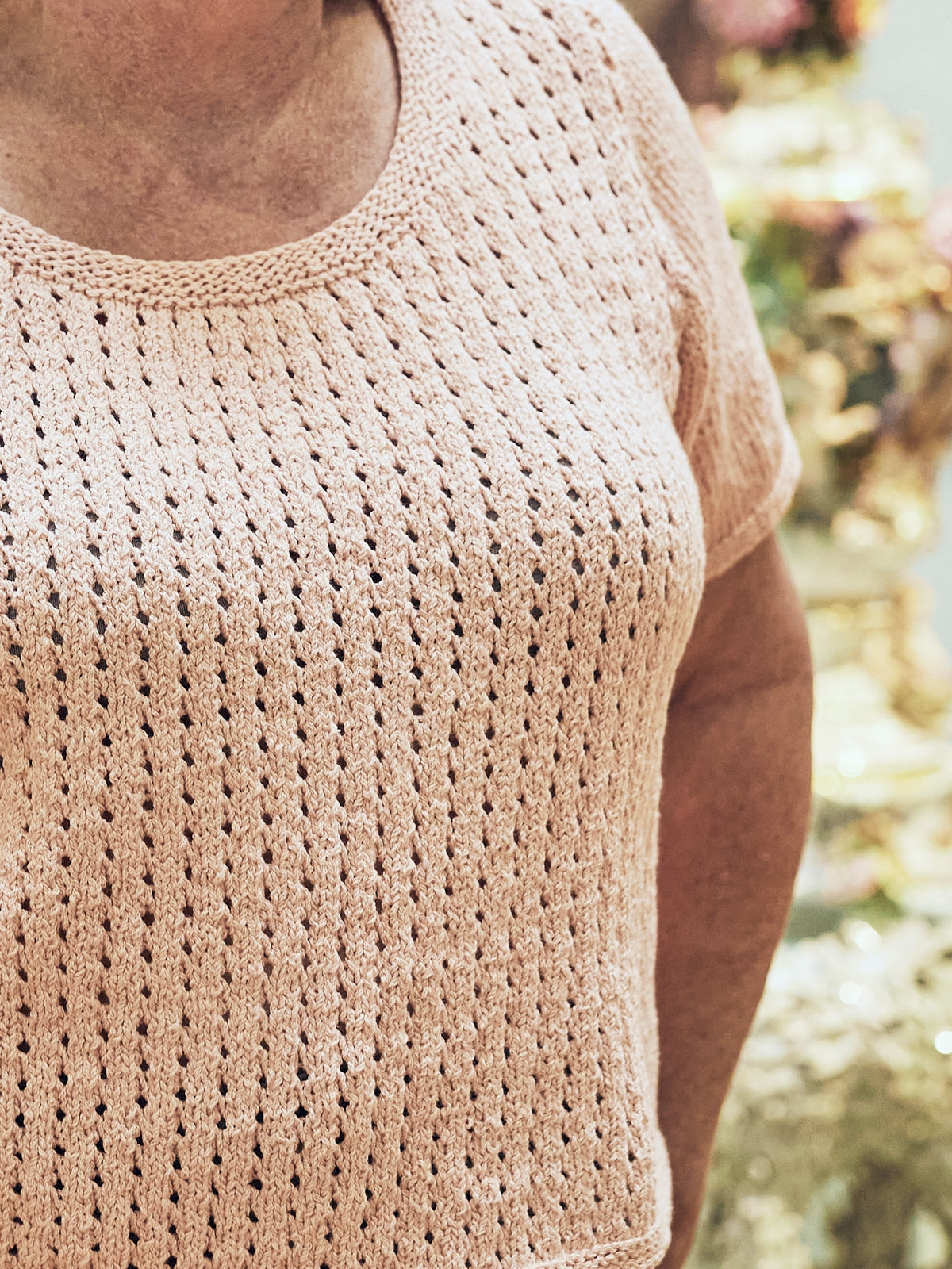The Rose Eyelet Tee - Adults Knitting Pattern | PT 8690