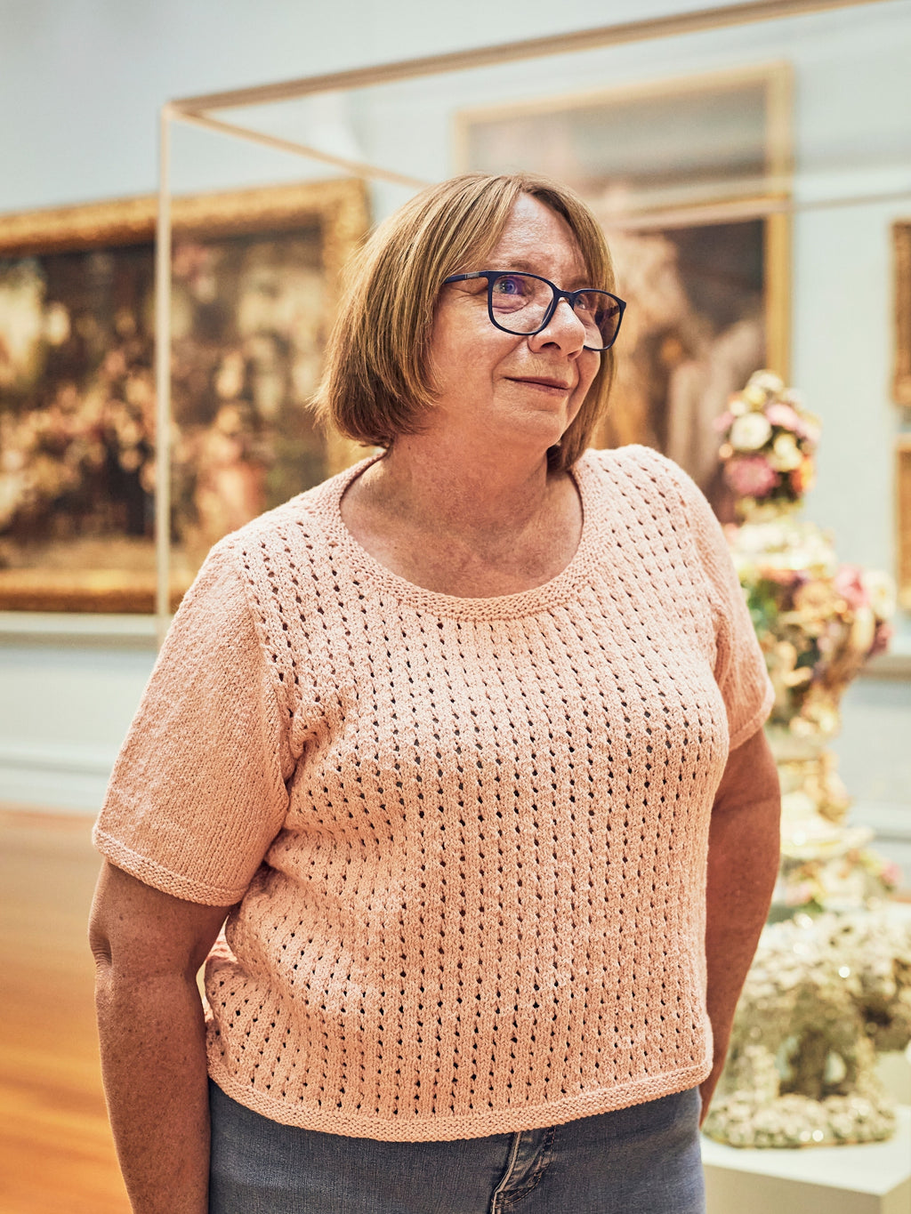 The Rose Eyelet Tee - Adults Knitting Pattern | PT 8690