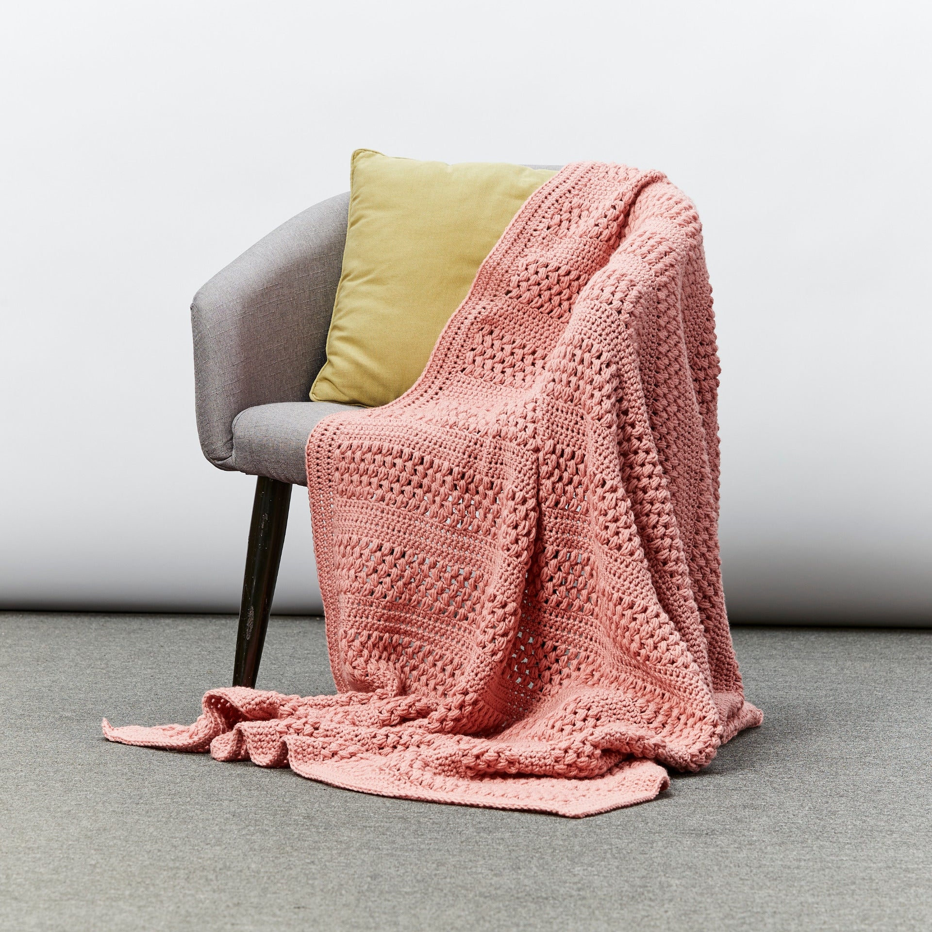 PT 8656 Puff Stitch Throw - Crochet Pattern