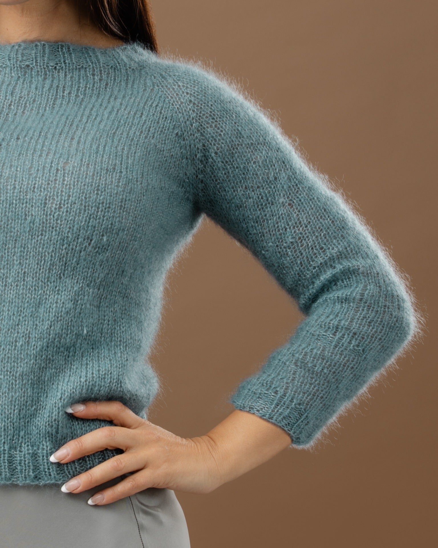 The Sofia Top-Down Raglan Jumper - Womens Knitting Pattern | PT 8707
