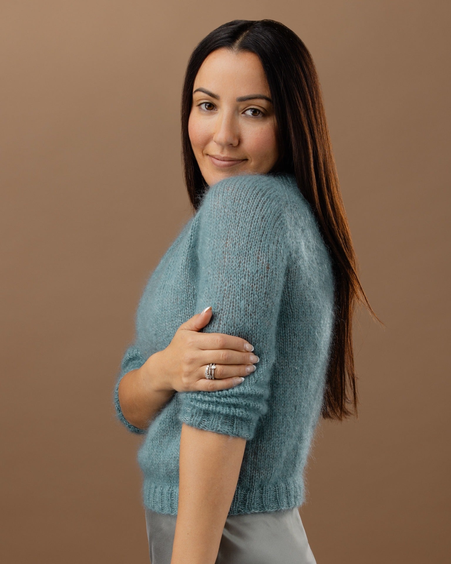 The Sofia Top-Down Raglan Jumper - Womens Knitting Pattern | PT 8707