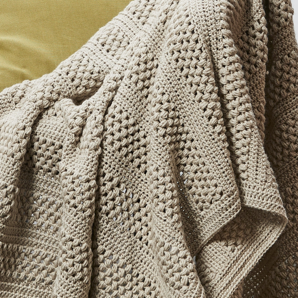PT 8656 Puff Stitch Throw - Crochet Pattern