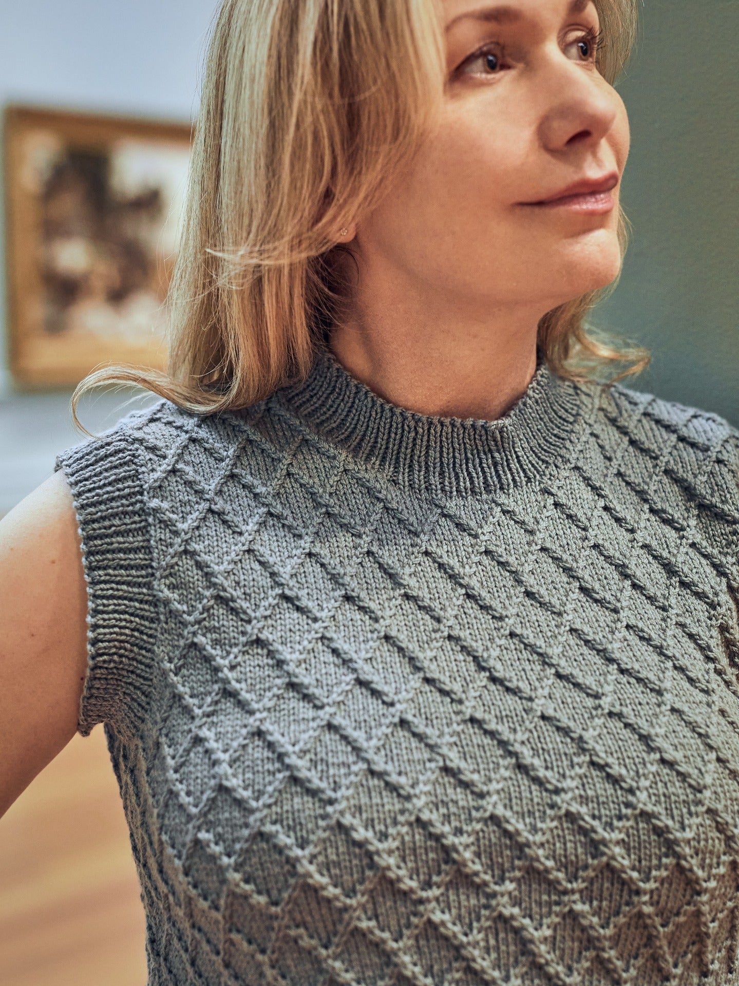 PT 8665 Diamond Vest - Knitting Pattern