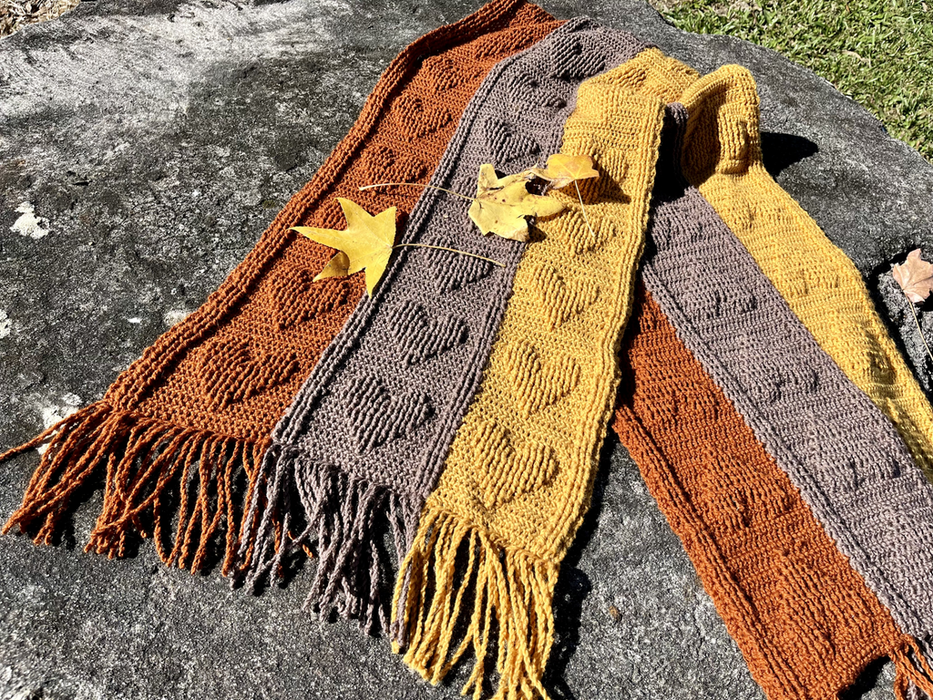 Triple Bypass Heart Scarf PDF