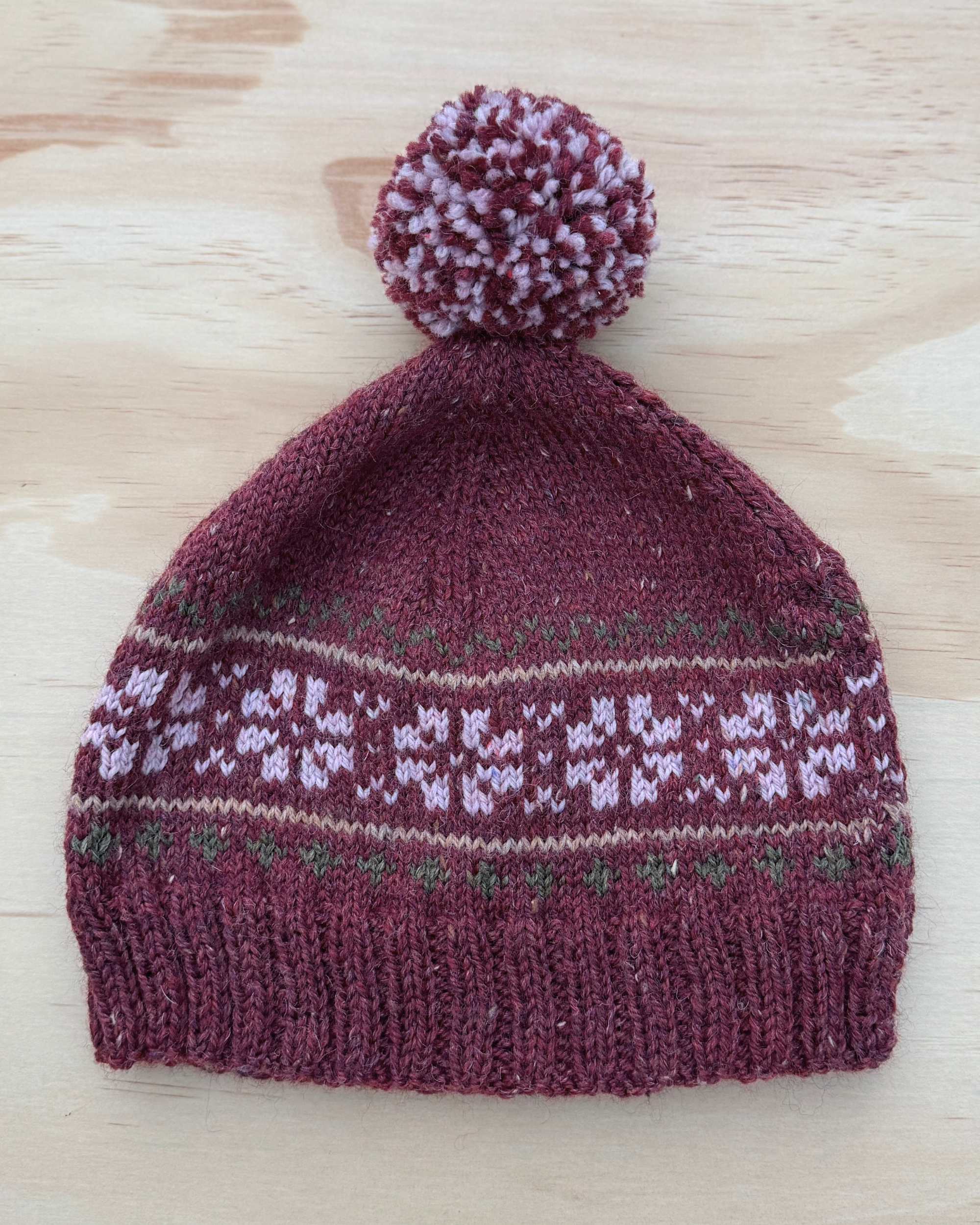 The Trio Colourwork Beanie - Knitting Pattern | PT 8738