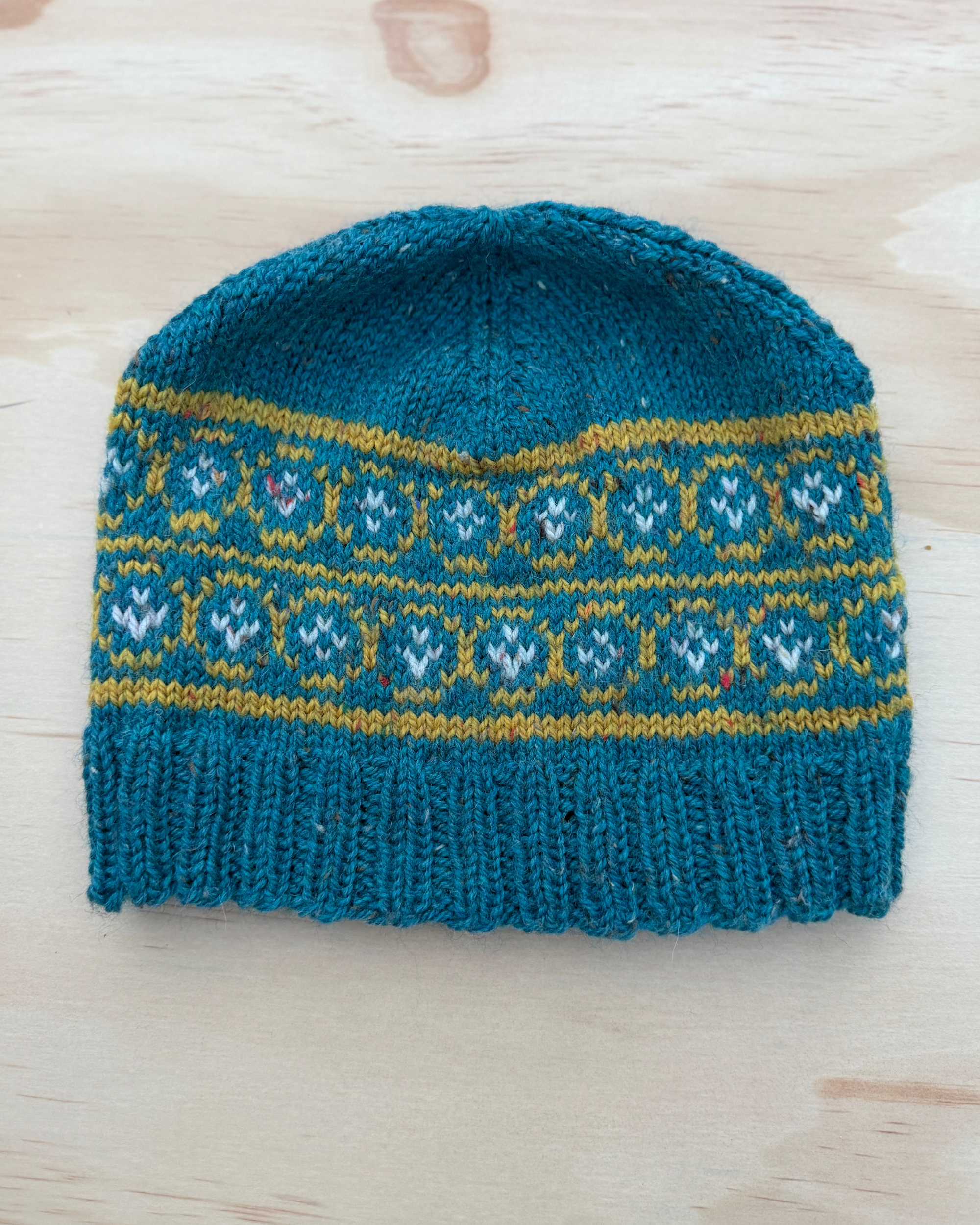 The Trio Colourwork Beanie - Knitting Pattern | PT 8738