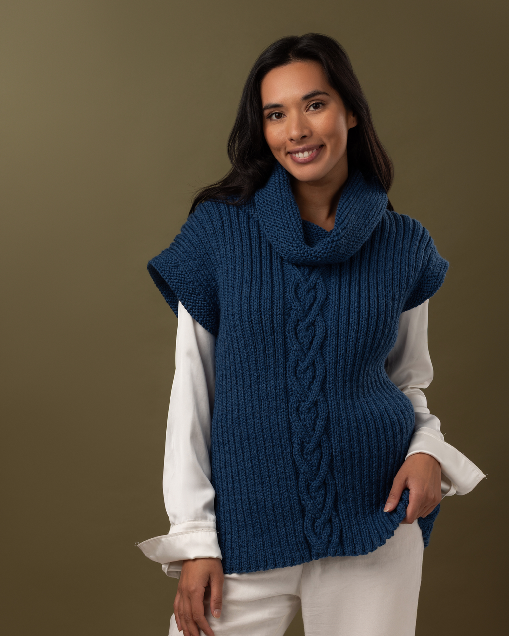 The Victoria Cowl Vest - Women's Knitting Pattern | PT 8729