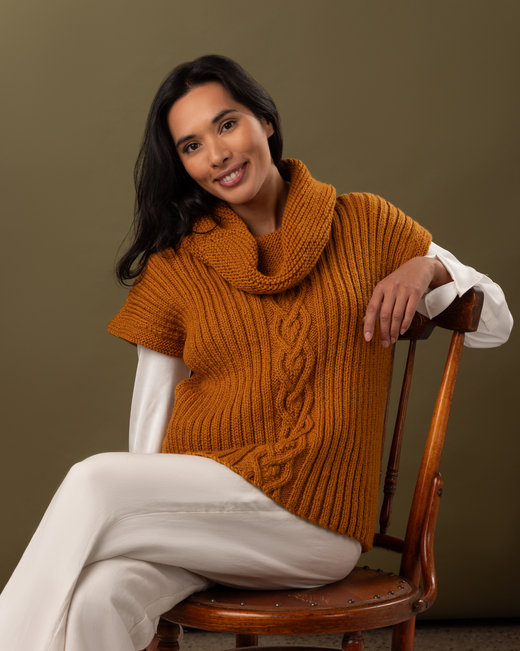 The Victoria Cowl Vest - Women's Knitting Pattern | PT 8729