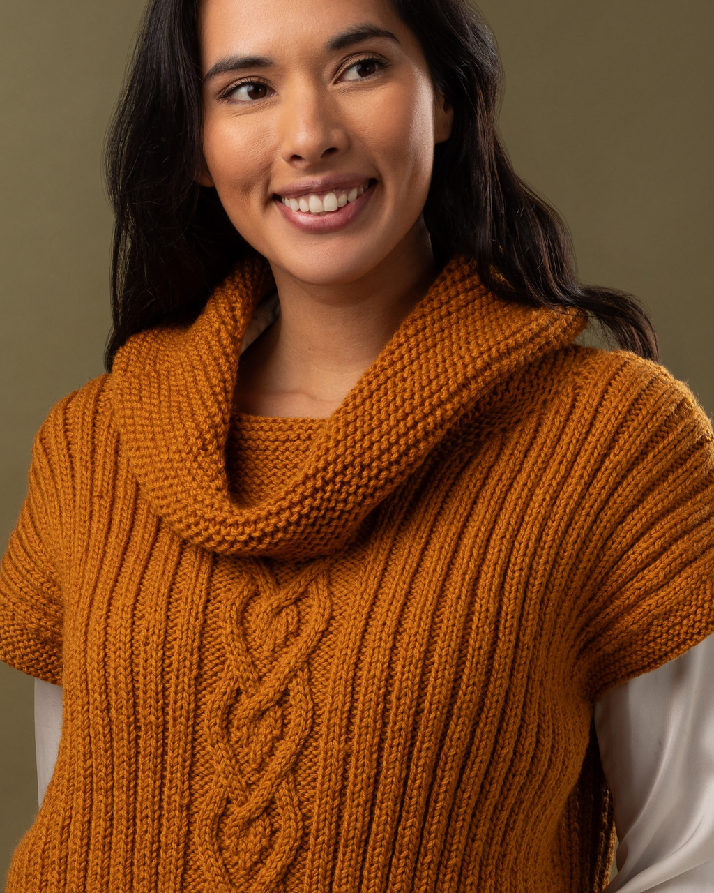 The Victoria Cowl Vest - Women's Knitting Pattern | PT 8729