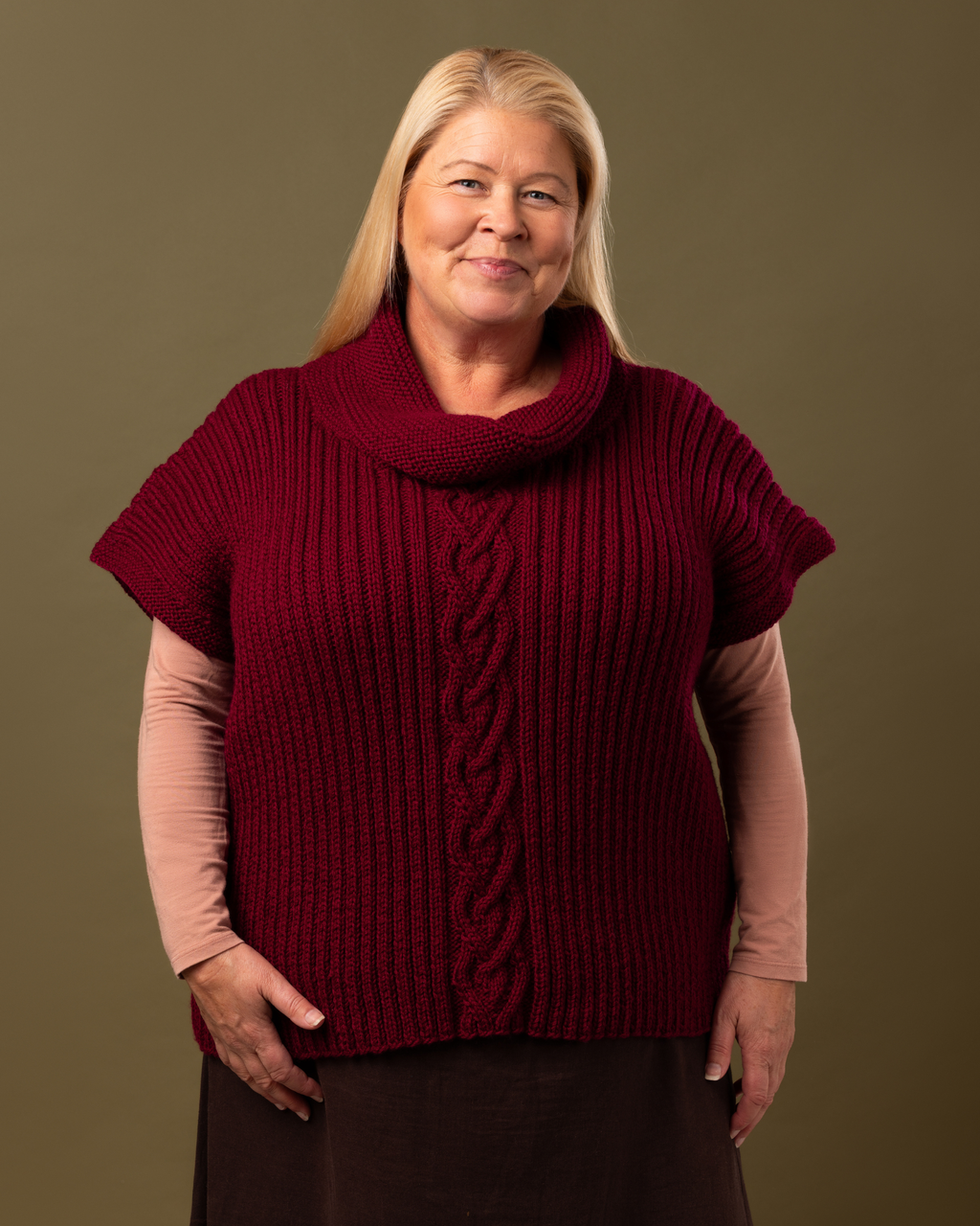 The Victoria Cowl Vest - Women's Knitting Pattern | PT 8729