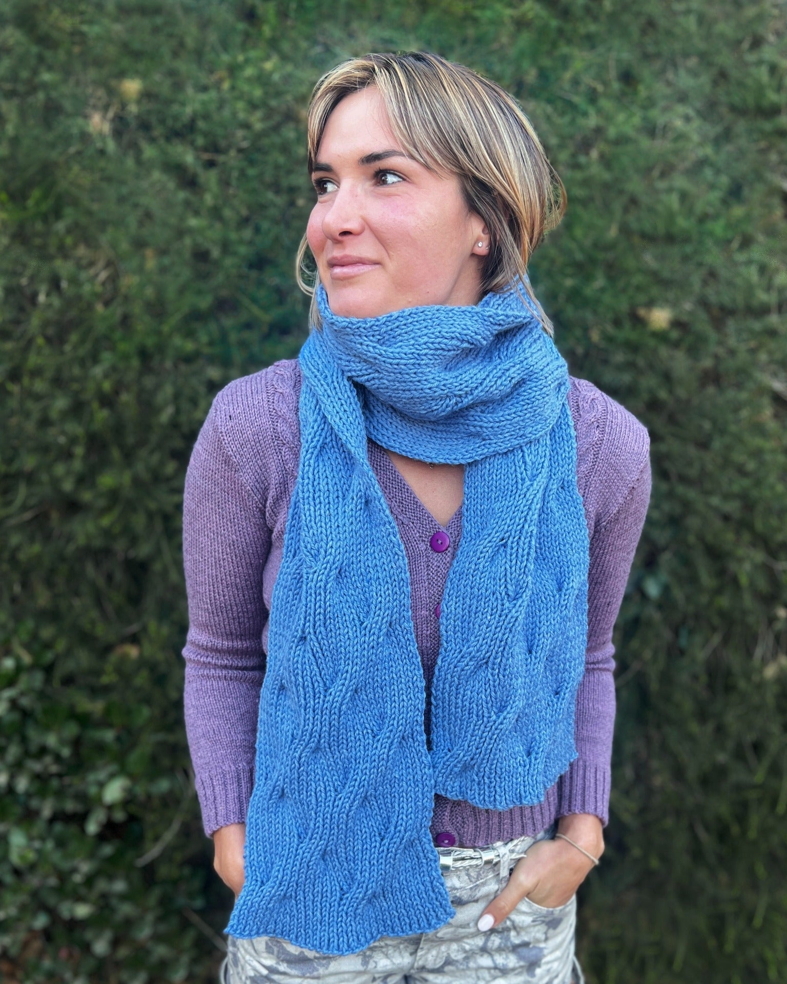 Waterfall Scarf and Beanie - Adults Knitting Pattern | PT 8713